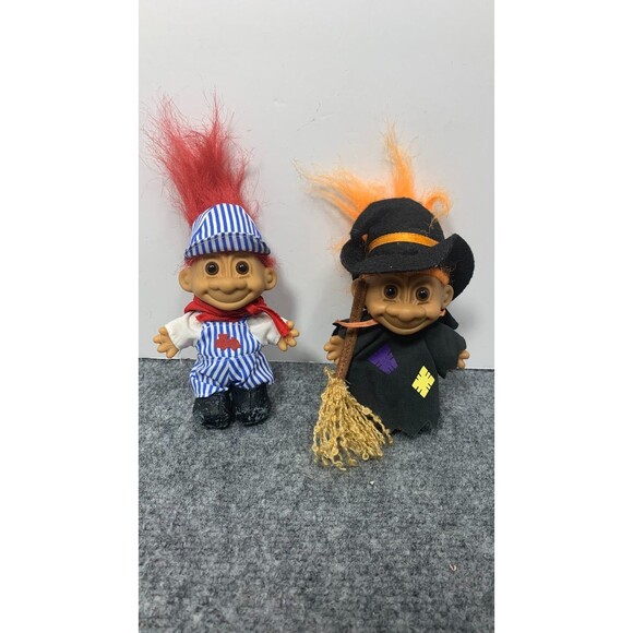 Russ Other - Vintage Treasure russ Trolls Dolls witch and rail road worker